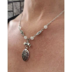 Kette, Trachtenkette, Dirndlkette, Halskette, Collier, Jade, 24