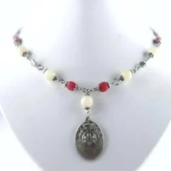 Kette*Collier*Wiesn*Halskette*Damenkette*Dirndlkette*Trachten*Dult*Wiesn*Opal*Koralle