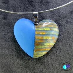 Ketten Anhänger Mermaid  Herz blau ART 5402