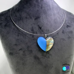 Ketten Anhänger Mermaid  Herz blau ART 5402