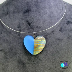 Ketten Anhänger Mermaid  Herz blau ART 5402