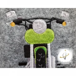 KFZ Etui Motorrad grün Kennzeichen Zulassungsbescheinigung Hülle