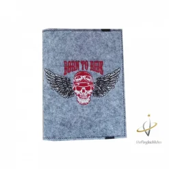 KFZ Etui Motorrad Totenkopf Kennzeichen Zulassungsbescheinigung Hülle