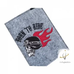 KFZ Etui Motorrad Totenkopf Kennzeichen Zulassungsbescheinigung Hülle