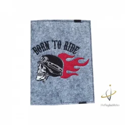 KFZ Etui Motorrad Totenkopf Kennzeichen Zulassungsbescheinigung Hülle