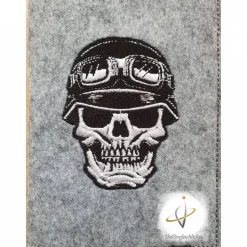 KFZ Etui Motorrad Totenkopf Kennzeichen Zulassungsbescheinigung Hülle
