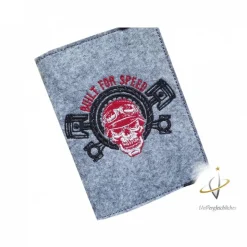KFZ Etui Motorrad Totenkopf Kennzeichen Zulassungsbescheinigung Hülle