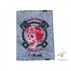 KFZ Etui Motorrad Totenkopf Kennzeichen Zulassungsbescheinigung Hülle