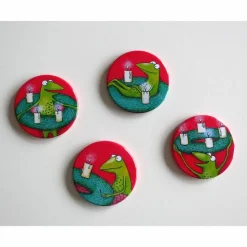 Kühlschrankadvent - 4 Magnete zur Adventszeit, Button Magnete, Adventkalender, Adventkranz, Weihnachten, Advent Magnete