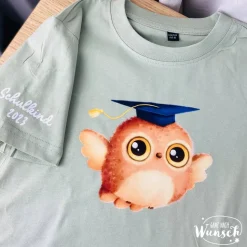 Kids Shirt - Schulkind | Einschulungsshirt | Eule | Einschulung Geschenk | Erste Klasse | 100% Baumwolle |