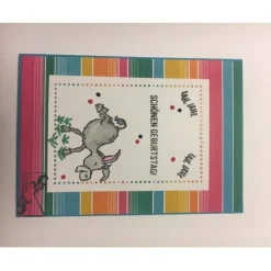 Kinder Glückwunschkarte Geburtstagskarte mit Limonadegläsern Handgefertigt mit Stampin Up Produkten