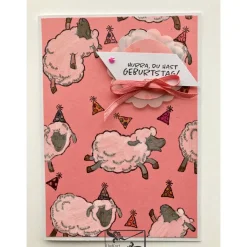 Kinder Glückwunschkarte Geburtstagskarte mit Schafen Handgefertigt mit Stampin Up Produkten