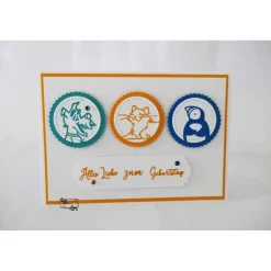 Kinder Glückwunschkarte zum Geburtstag mit Grusstext Handgefertigt aus Stampin'up! Farbkarton