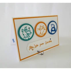 Kinder Glückwunschkarte zum Geburtstag mit Grusstext Handgefertigt aus Stampin'up! Farbkarton