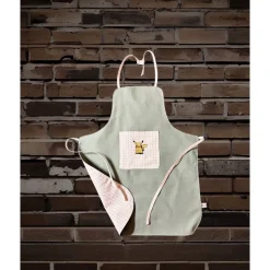 Kinder- oder Bastelschürze mit süßem Stickmotiv – handmade & verstellbar