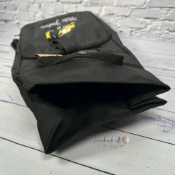 Kinder Rolltop Rucksack mit Bagger & Namen bestickt I personalisierte Kita-Tasche I Kindergartentasche für Jungen