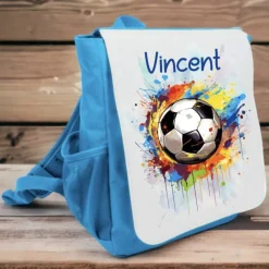 Kinder Rucksack mit Namen Fußball Junge Kinderrucksack personalisiert Geschenk Kindergarten Kita Start