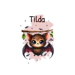 Kinder Rucksack mit Namen Fledermaus Mädchen Kinderrucksack personalisiert Geschenk Kindergarten Kita Start