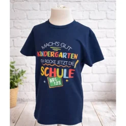 Kinder T-Shirt „Mach’s gut Kindergarten – Ich rocke jetzt die Schule“