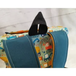 Kindergarten Rucksack Baustelle grün – Individuell, Softshell, 2 Größen, Kita