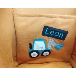 Kindergarten Rucksack Baustelle grün – Individuell, Softshell, 2 Größen, Kita