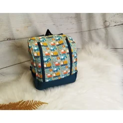 Kindergarten Rucksack Baustelle grün – Individuell, Softshell, 2 Größen, Kita