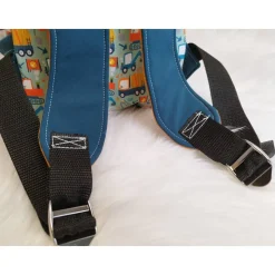 Kindergarten Rucksack Baustelle grün – Individuell, Softshell, 2 Größen, Kita