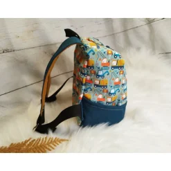 Kindergarten Rucksack Baustelle grün – Individuell, Softshell, 2 Größen, Kita