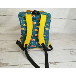 Kindergarten Rucksack Baustelle blau– Individuell, Softshell, 2 Größen, Kita