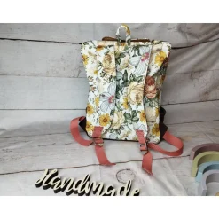 Kindergarten Rucksack Blumen retro – Individuell, Softshell, 2 Größen, Kita