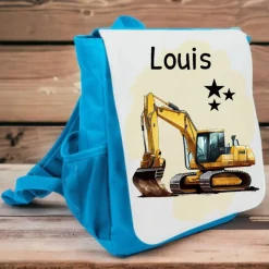 Kindergarten Rucksack mit Namen Bagger Jungen Kinderrucksack personalisiert Geschenk Kindergarten Start