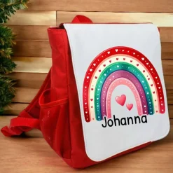 Kindergarten Rucksack mit Namen Regenbogen Mädchen Kinderrucksack personalisiert Geschenk Kindergarten Kita Start