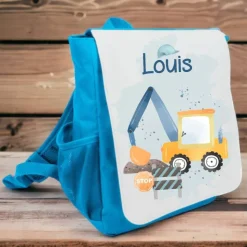Kindergarten Rucksack mit Namen Bagger Jungen Kinderrucksack personalisiert Geschenk Kindergarten Kita Start