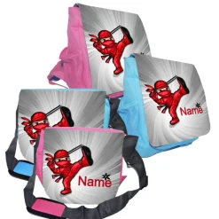 Kindergarten Rucksack oder Tasche Motiv Ninja mit Name / personalisierbar / Blau / Rosa