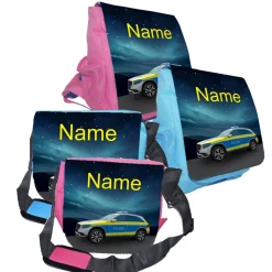 Kindergarten Rucksack oder Tasche Motiv Polizei mit Name / personalisierbar / Blau / Rosa