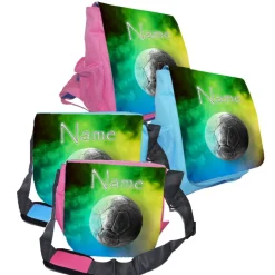 Kindergarten Rucksack oder Tasche Motiv Handball mit Name / personalisierbar / Blau / Rosa