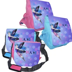 Kindergarten Rucksack oder Tasche Motiv Fee mit Name / personalisierbar / Blau / Rosa