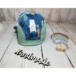 Kindergarten Rucksack Waldtiere petrol– Softshell, Kita