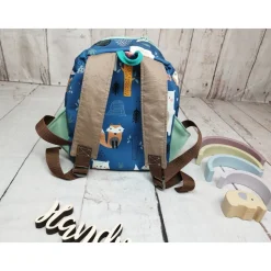 Kindergarten Rucksack Waldtiere petrol– Softshell, Kita