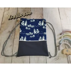 Kindergarten Turnbeutel Maulwurf Pauli Reflektor– Softshell, 3 Größen, personalisierbar