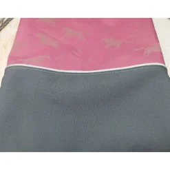 Kindergarten Turnbeutel Pferde Reflektor flieder– Softshell, 3 Größen, personalisierbar