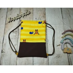 Kindergarten Turnbeutel Sendung mit der Maus gelb – Softshell, 3 Größen, personalisierbar
