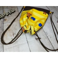 Kindergarten Turnbeutel Sendung mit der Maus gelb – Softshell, 3 Größen, personalisierbar