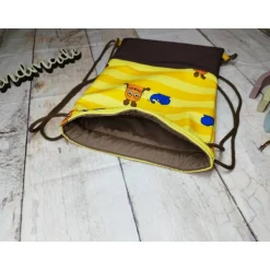 Kindergarten Turnbeutel Sendung mit der Maus gelb – Softshell, 3 Größen, personalisierbar