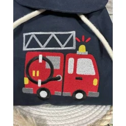 Kindergartenrucksack Feuerwehrauto Feuerwehr Kindergarten personalisiert individuelles Geschenk