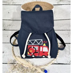 Kindergartenrucksack Feuerwehrauto Feuerwehr Kindergarten personalisiert individuelles Geschenk