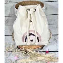 Kindergartenrucksack personalisiert Regenbogen Kindergarten Kindergartenkind individuelles Geschenk gestickt