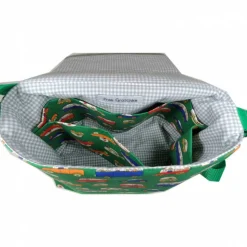 Kindergartentasche Tasche Kindertasche Autos grün grau Geschenkidee Geburtstag Kinder