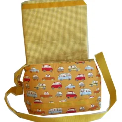 Kindergartentasche Tasche Fahrzeuge Autos gelb weiß Geschenkidee Kinder Sohn Tochter