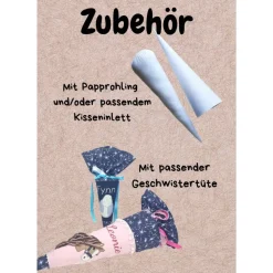 Kindergartentüte | Geschwistertüte | Feuerwehr | Kindergartenstart | 5. Klasse-Schultüte |  Geschwistertüte | Kissen